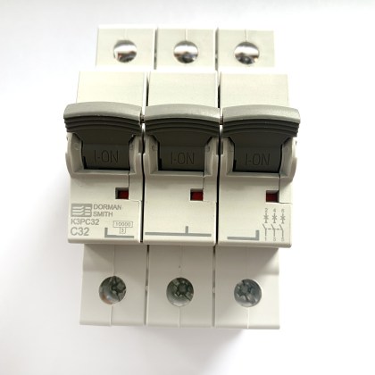 Dorman Smith K3PC32 C32 32A 32 Amp 3 Pole Phase MCB Circuit Breaker Type C