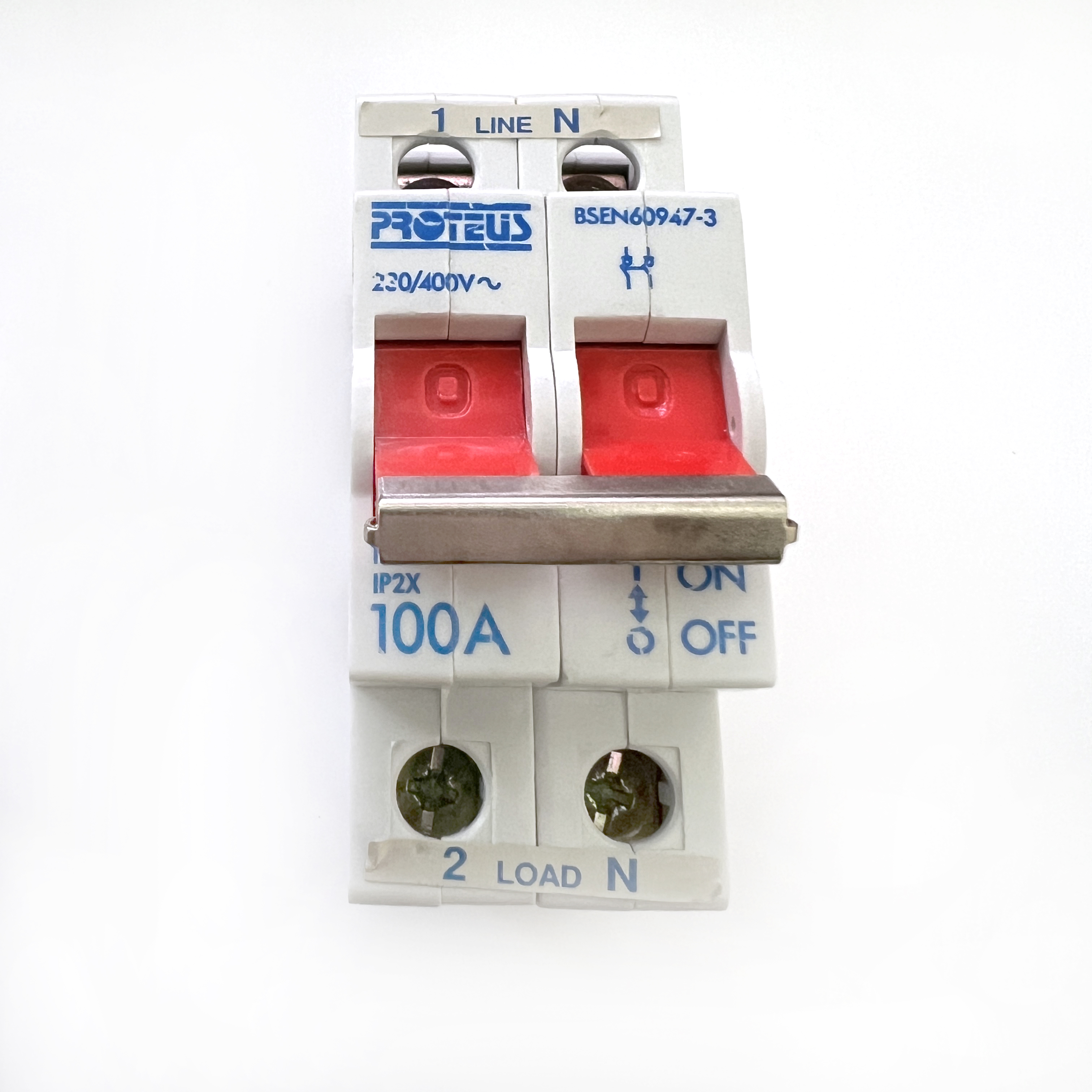 Isolators: Proteus 100S2 IP2X AC22B 100A 100 Amp 2 Double Pole Isolator ...