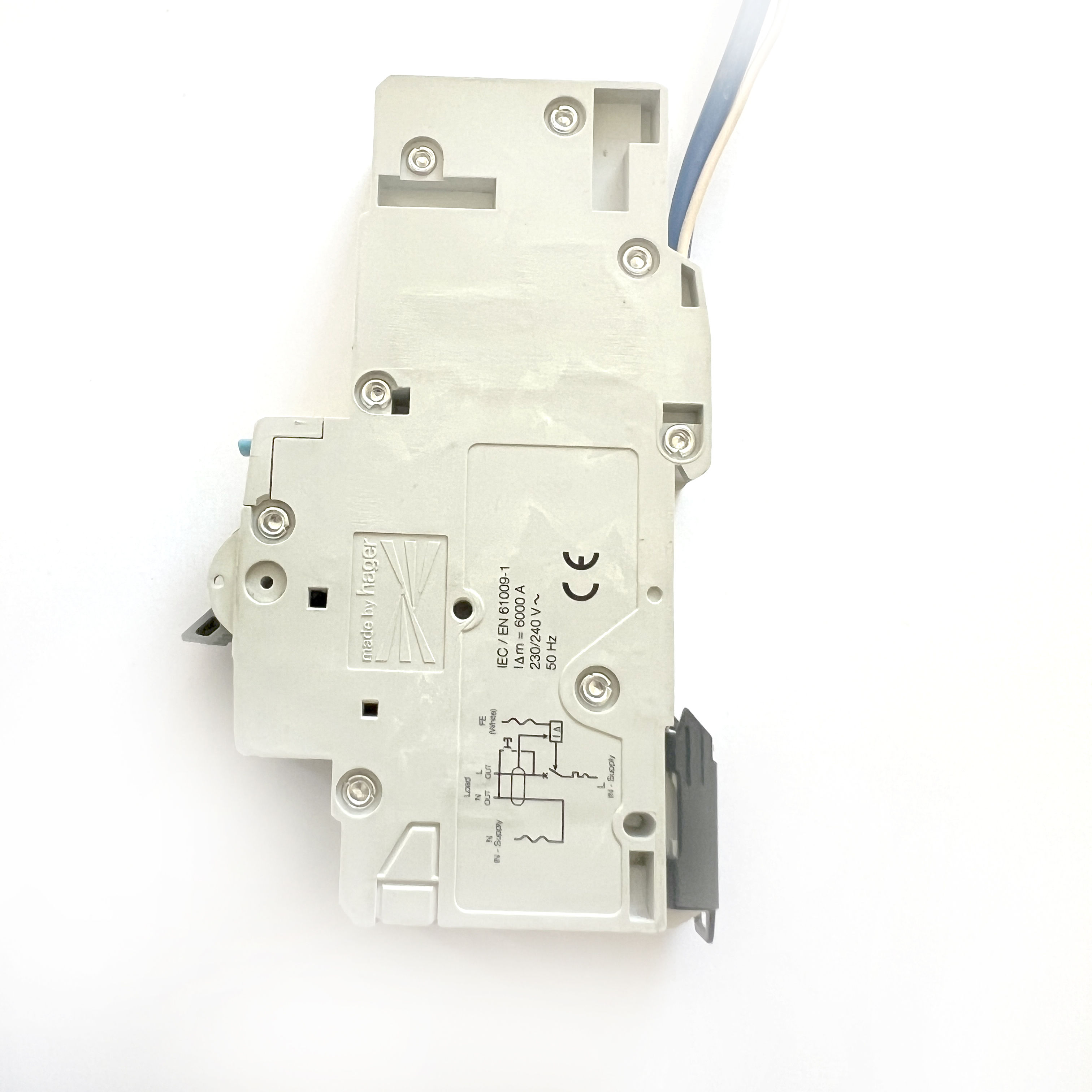RCBO's: Hager ADA160U C10 10A 10 Amp 30mA RCBO Circuit Breaker Type A
