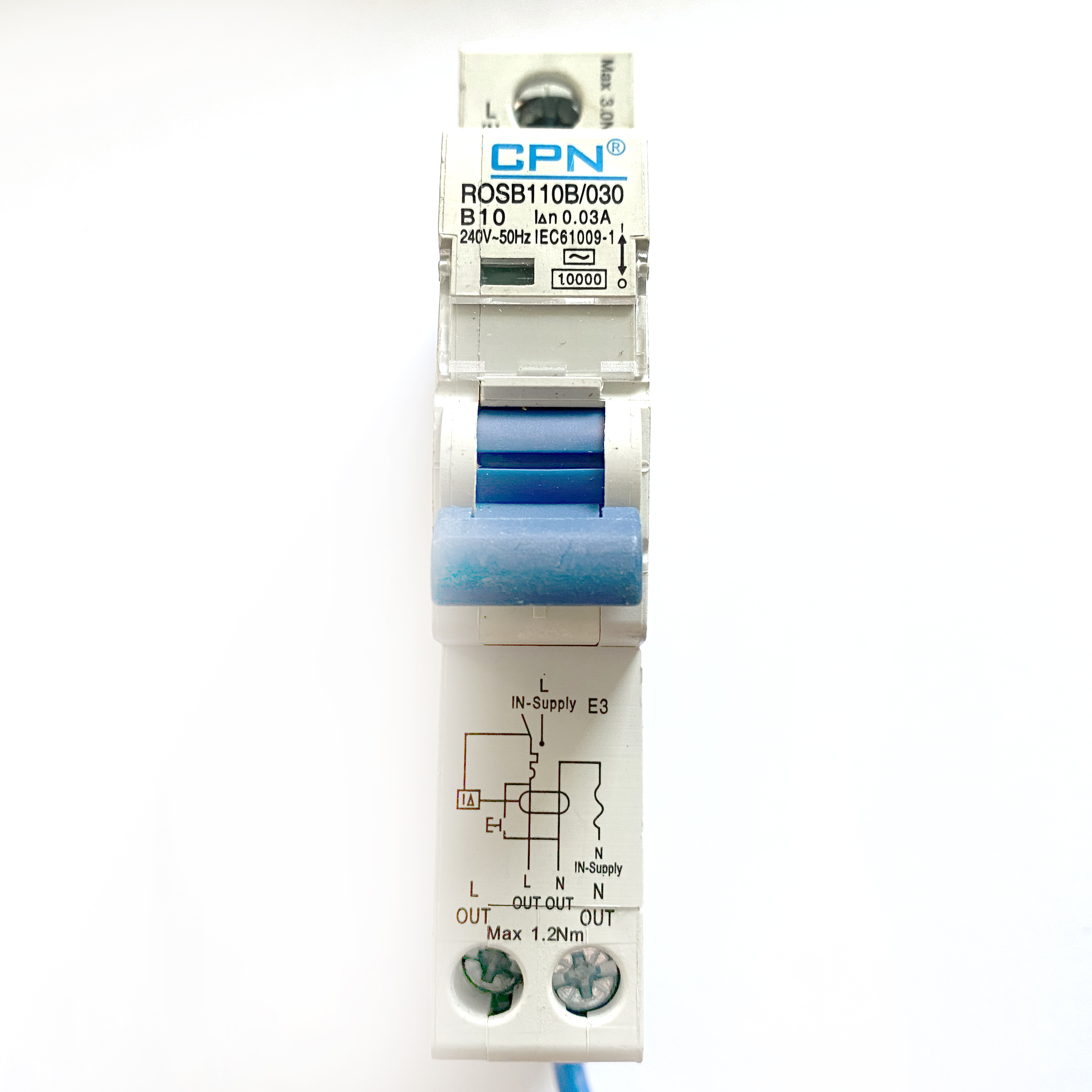 RCBO's: CPN Cudis ROSB110B/030 B10 10A 10 Amp 30mA RCBO Circuit Breaker ...