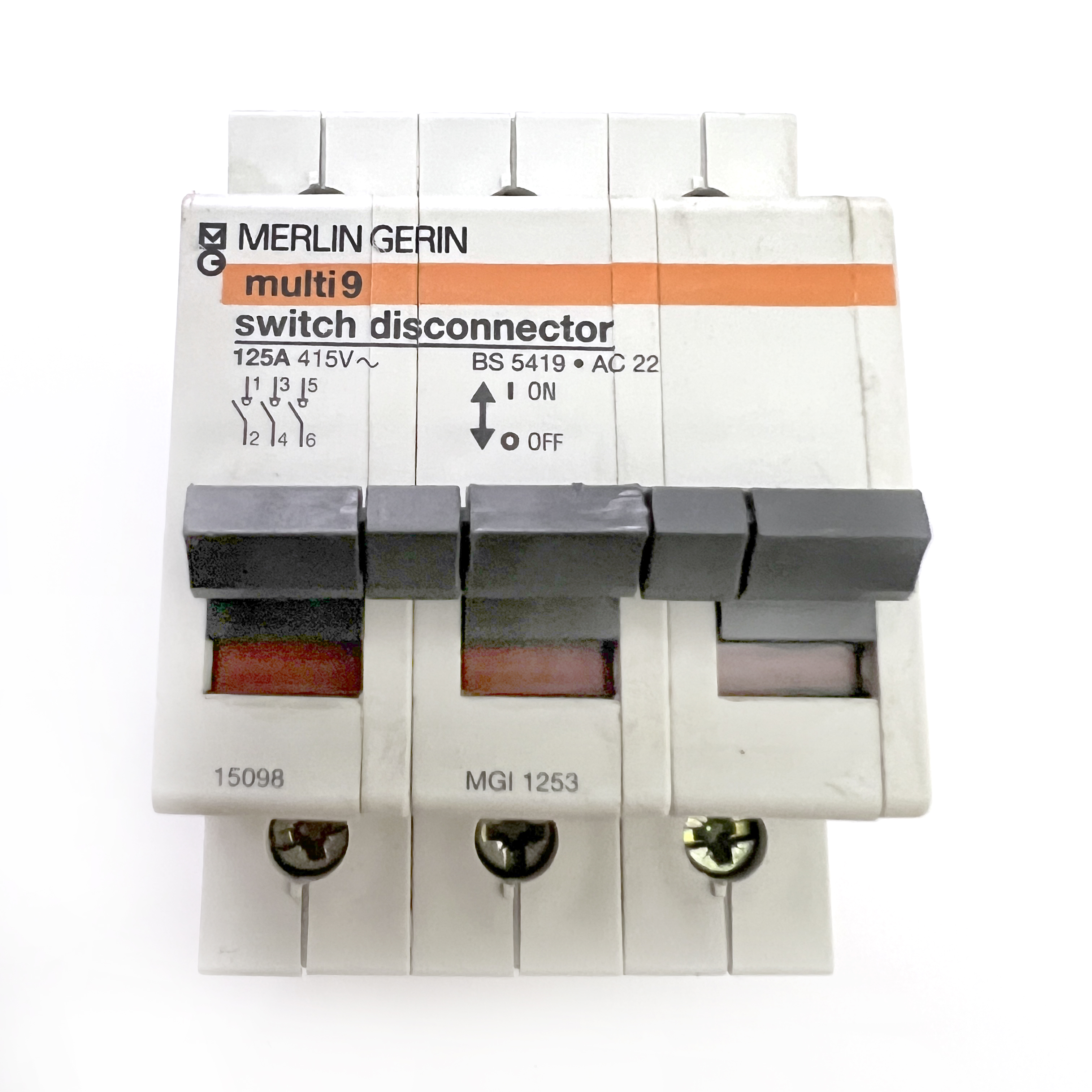 Isolators: Merlin Gerin Multi9 15098 MGI1253 125A 125 Amp 3 Pole Phase ...