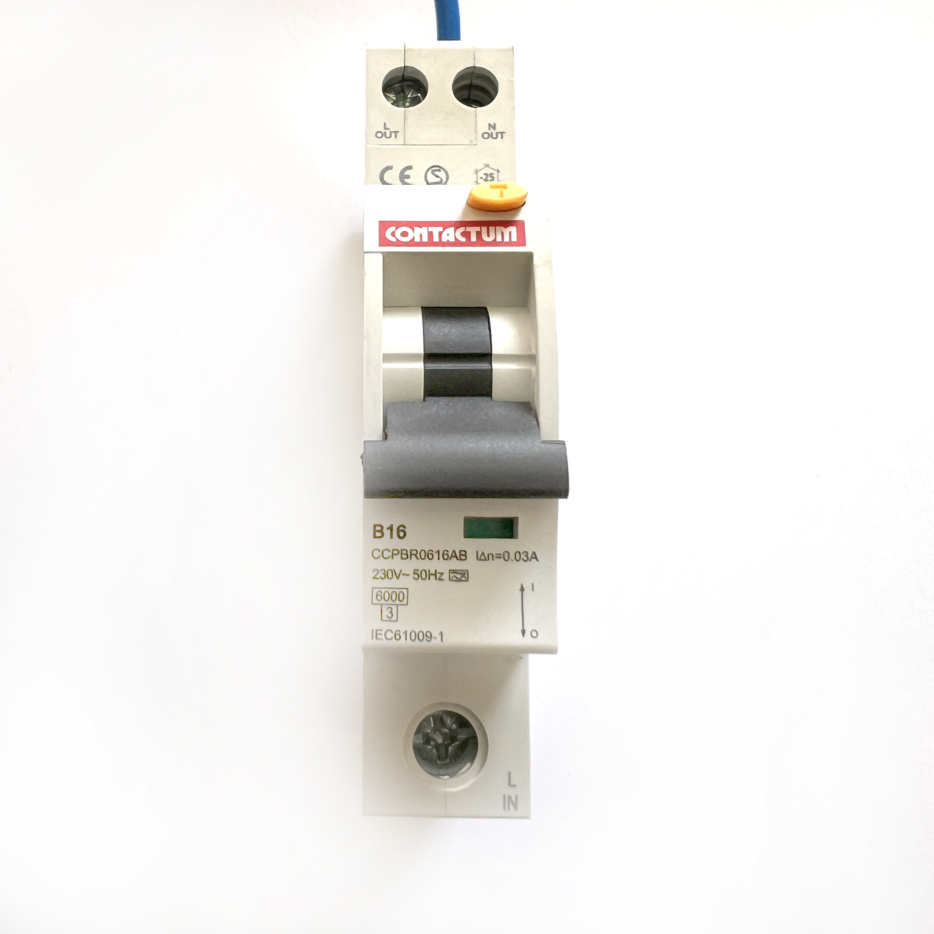RCBO's: Contactum CCPBR0616AB Compact B16 16A 16 Amp 30mA RCBO Circuit ...