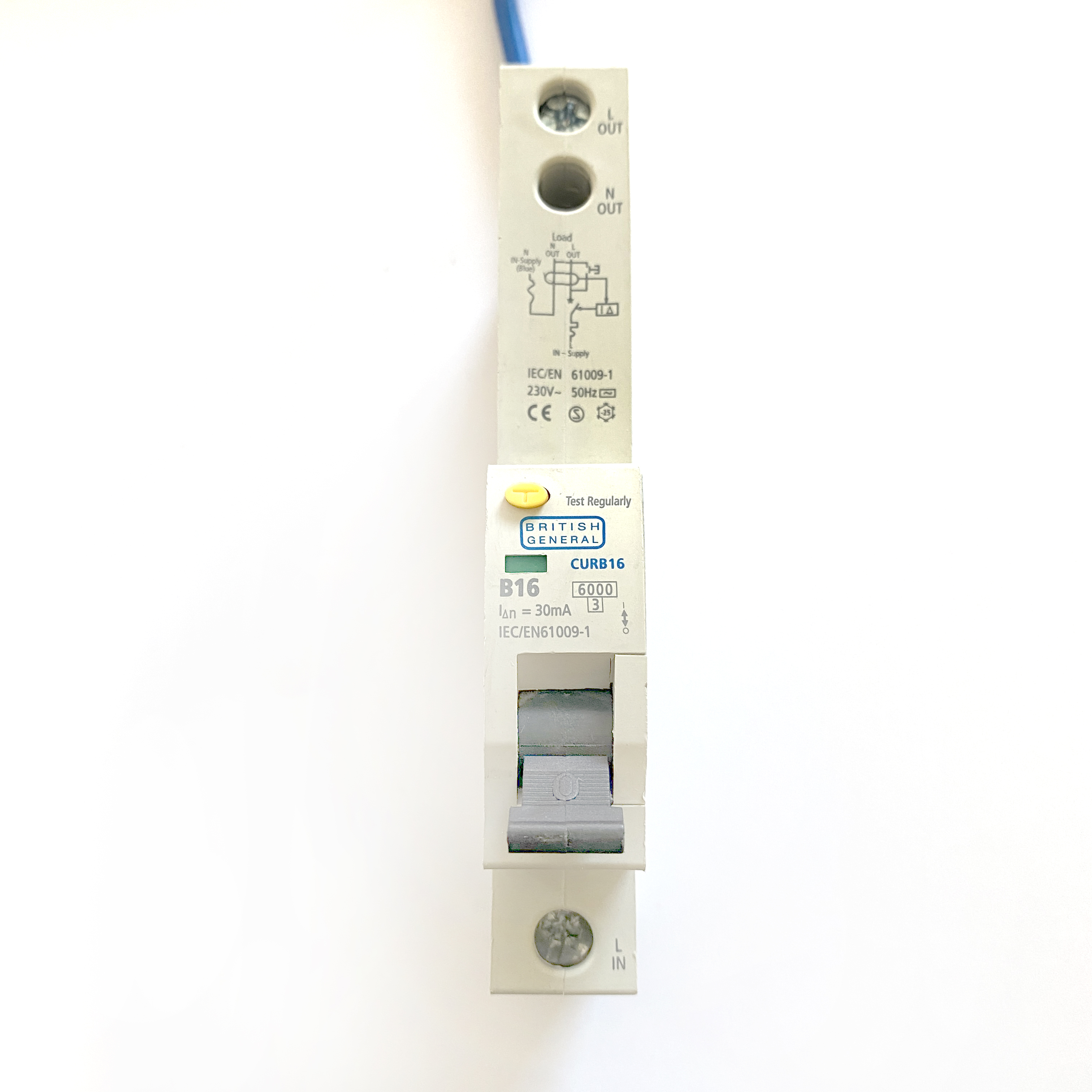 RCBO's: BG British General CURB16 B16 16A 16 Amp 30mA RCBO Circuit ...