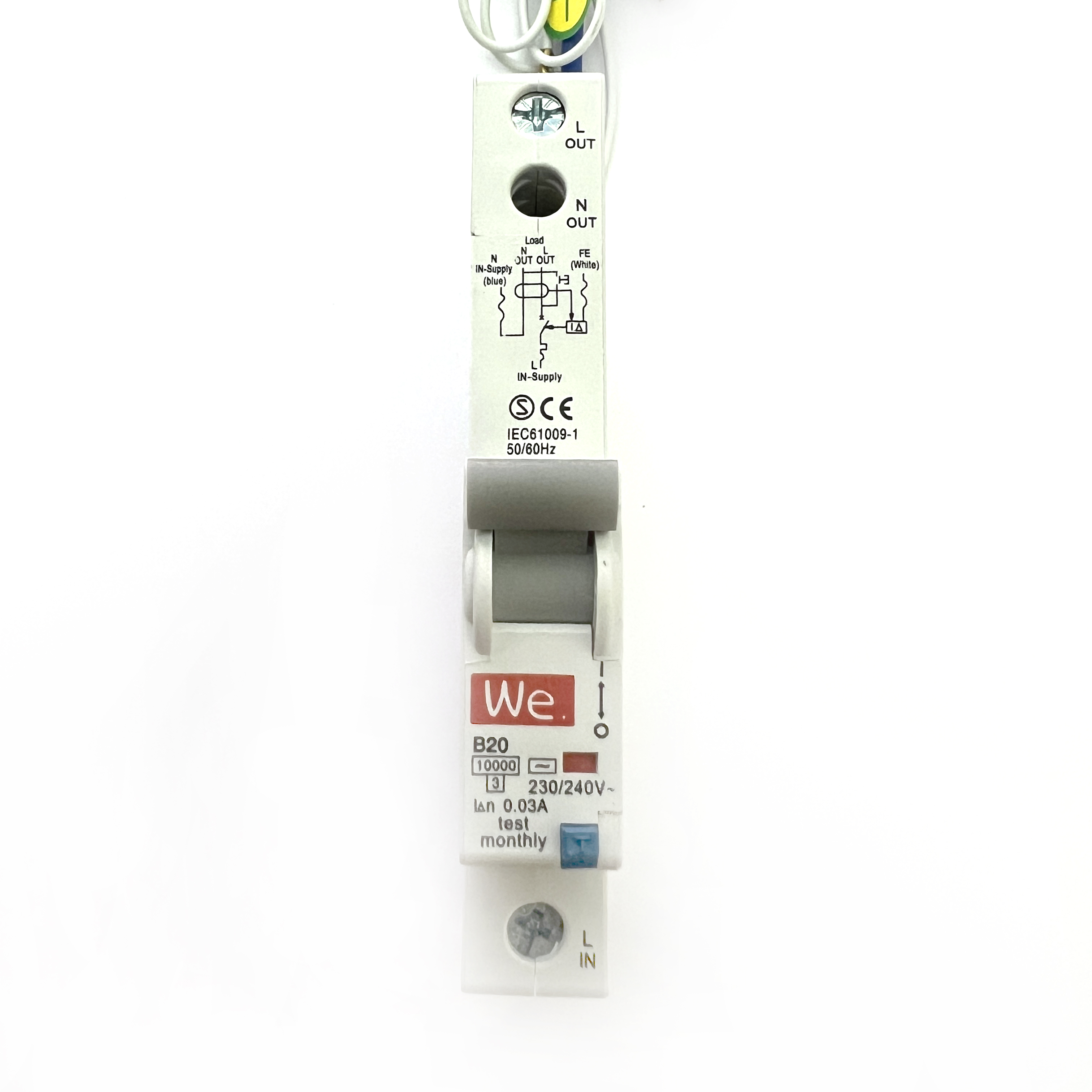 RCBO's: We Wyverne Electrical WERCBO B20 20A 20 Amp 30mA RCBO Circuit ...