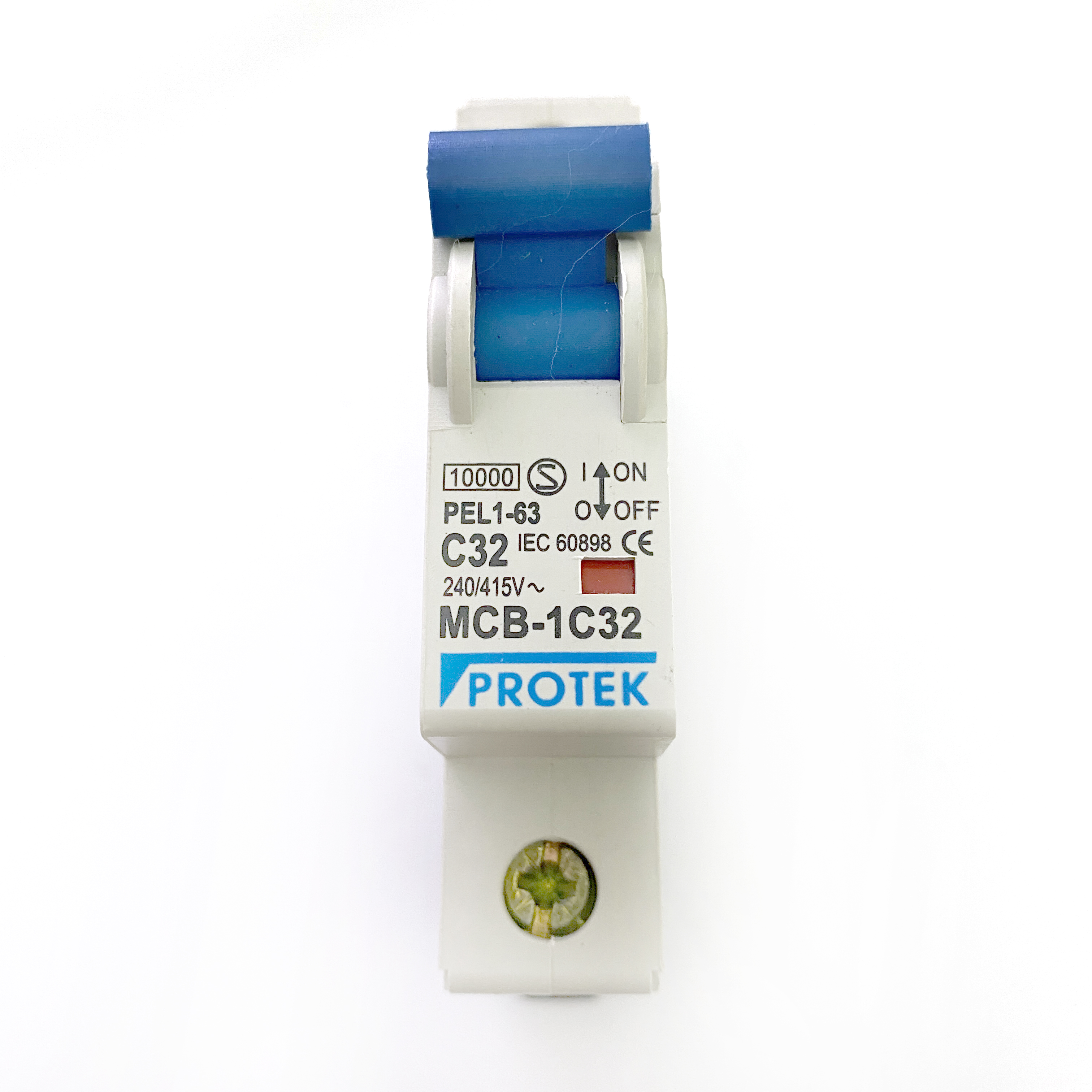 Interruttore Magnetotermico Protek 10A Tipo B – PEL1-63 MCB-1B10 B10, Nuovo (Senza Scatola)