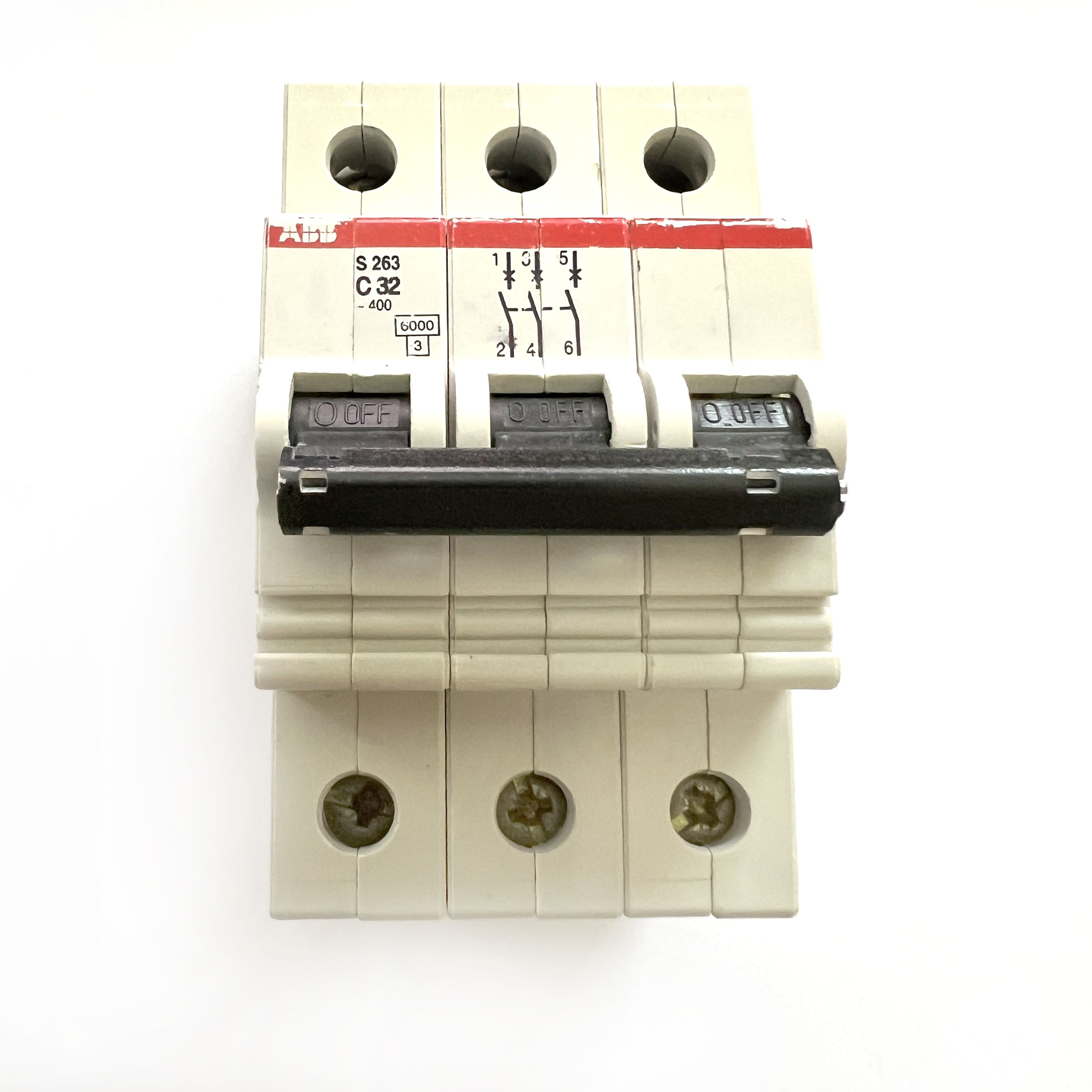 MCB's: ABB S263 C32 32A 32 Amp 3 Pole Phase MCB Circuit Breaker Type C