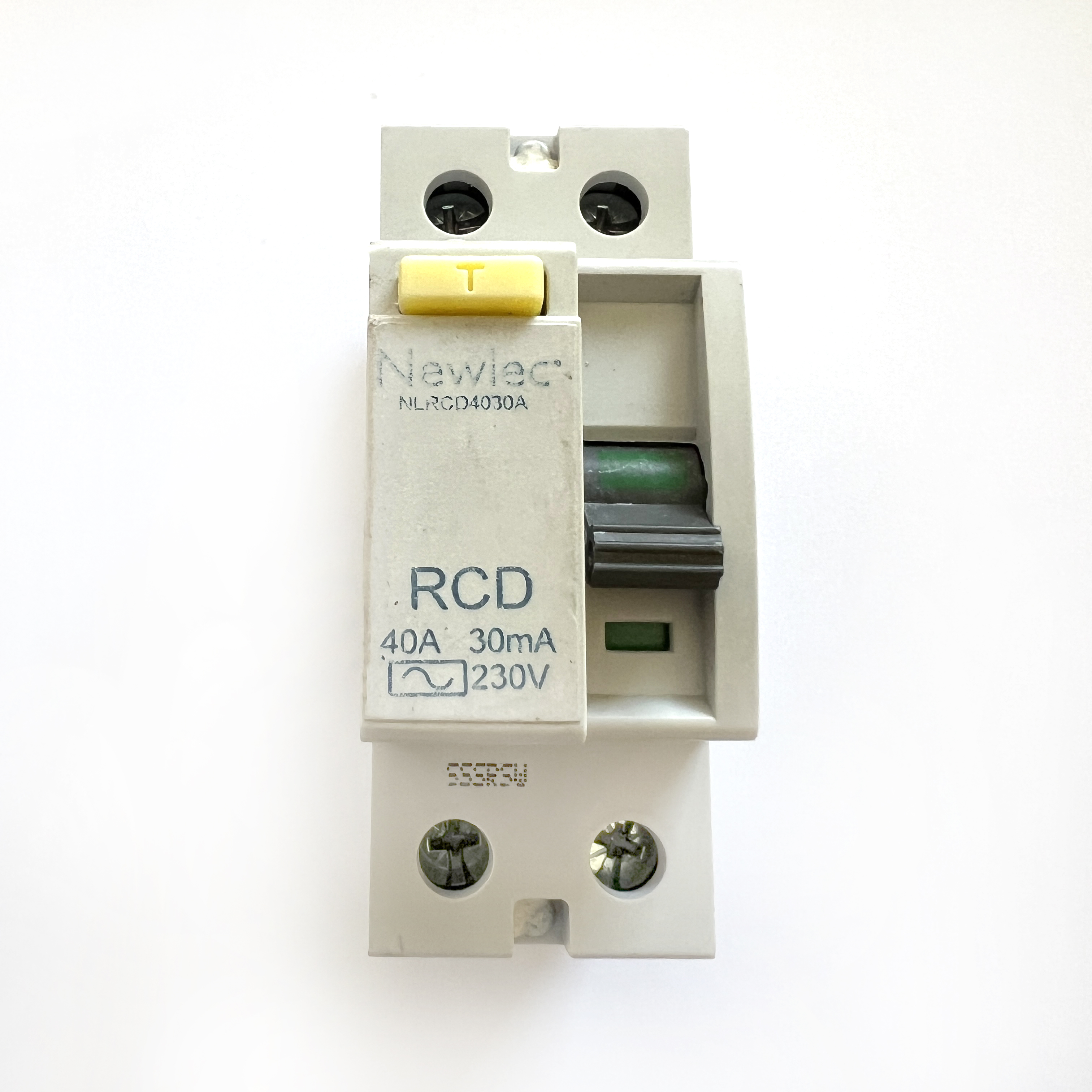 Residual Current Devices: Newlec NLRCD4030A Yellow Button 40A 40 Amp ...