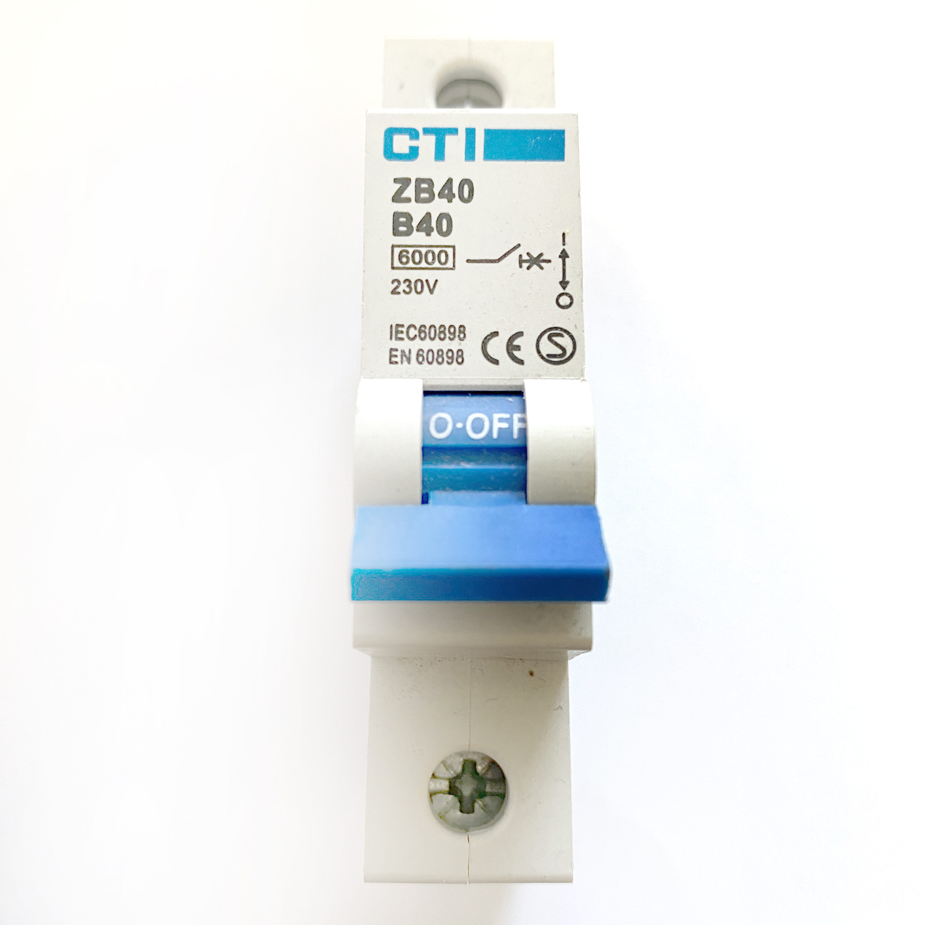 MCB's: CTI ZB40 B40 40A 40 Amp MCB Circuit Breaker Type B