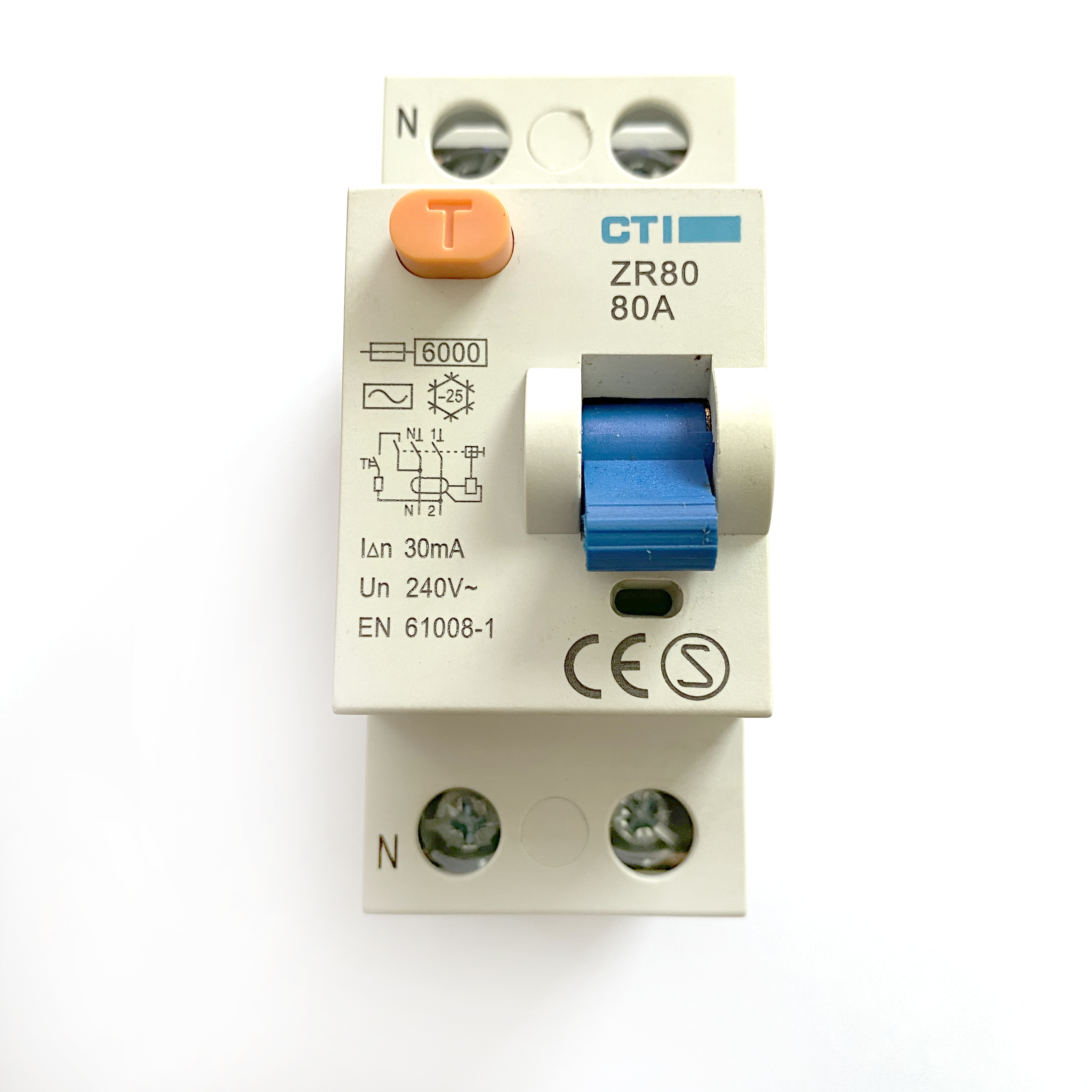 Residual Current Devices: CTI ZR80 Oval Button RH Toggle 80A 80 Amp ...