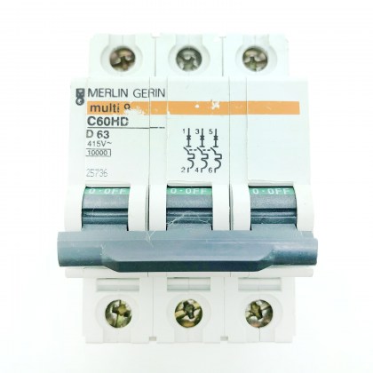 Merlin Gerin Multi9 C60HD 106 – 6 A MCB, 1-polig, Charakteristik D, 6 Amp