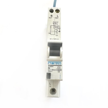 Proteus MCB 10 Amp Single Pole Circuit Breaker B10 Type B 10A 610BW - Willrose E