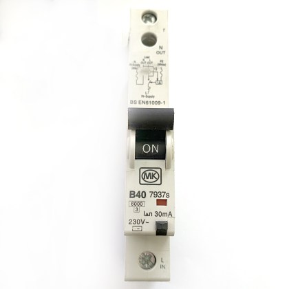 MK Electric 7937s B40 40A 40 Amp 30mA RCBO Circuit Breaker Type B